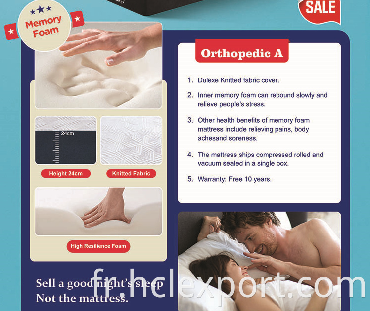 Ergonomic Orthopedic Custom Moule Moule de refroidissement Gel Couce lit Memoir en mousse Gel pour dormir